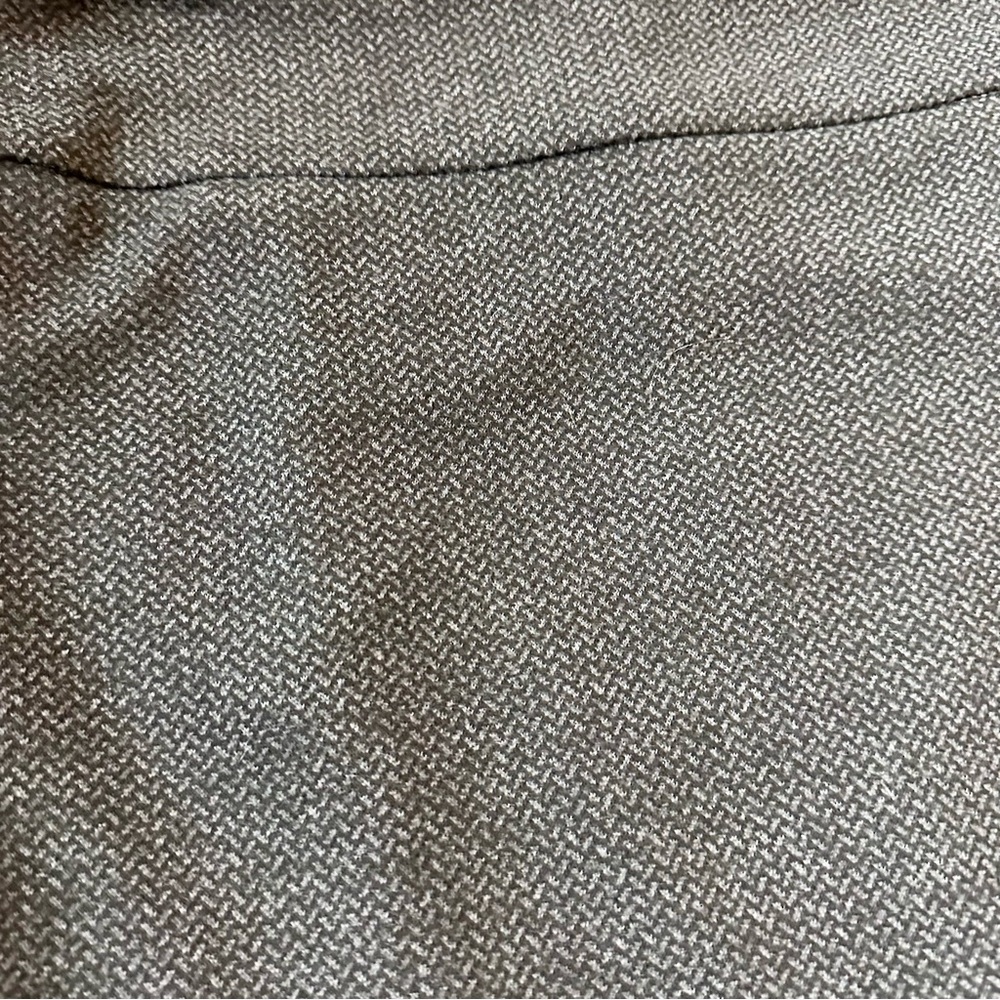 Garfield & Markw Dark Gray Flannel Herringbone Pencil Skirt w/ Pleated Flounce - Picture 4 of 6